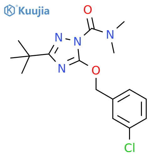 1H-1,2,4-Triazole-1-carboxamide, 5-[(3-chlorophenyl)methoxy]-3-(1,1-dimethylethyl)-N,N-dimethyl- structure