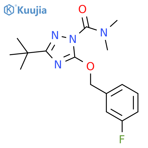 1H-1,2,4-Triazole-1-carboxamide, 3-(1,1-dimethylethyl)-5-[(3-fluorophenyl)methoxy]-N,N-dimethyl- structure