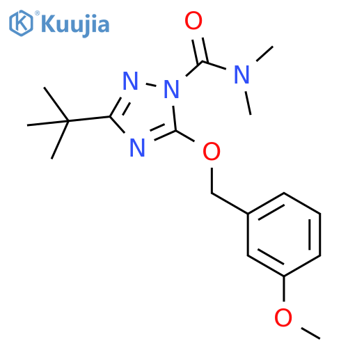 1H-1,2,4-Triazole-1-carboxamide, 3-(1,1-dimethylethyl)-5-[(3-methoxyphenyl)methoxy]-N,N-dimethyl- structure