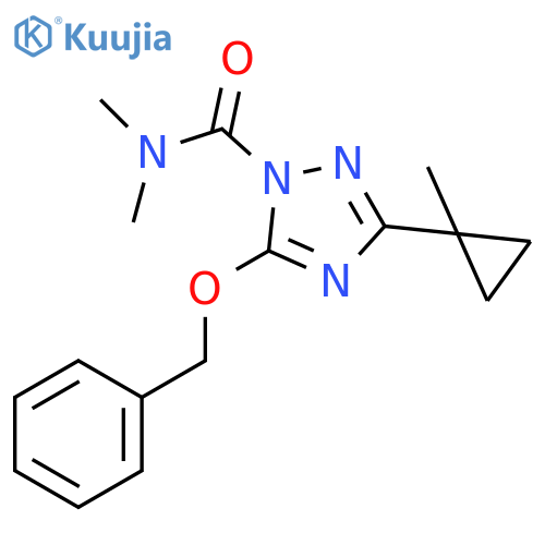 1H-1,2,4-Triazole-1-carboxamide, N,N-dimethyl-3-(1-methylcyclopropyl)-5-(phenylmethoxy)- structure