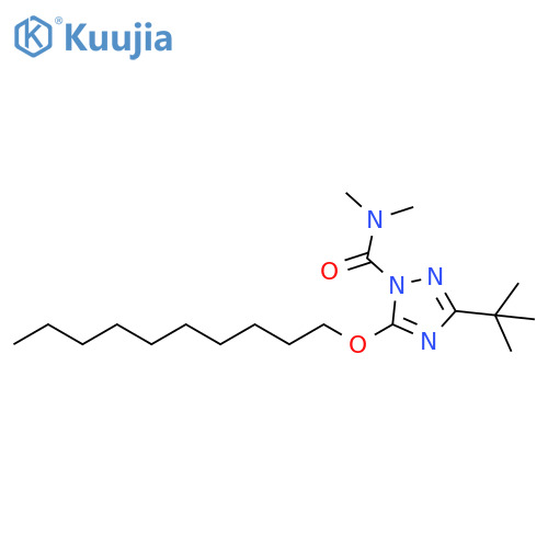 1H-1,2,4-Triazole-1-carboxamide,5-(decyloxy)-3-(1,1-dimethylethyl)-N,N-dimethyl- structure