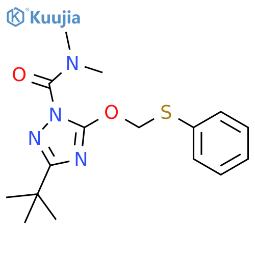 1H-1,2,4-Triazole-1-carboxamide,3-(1,1-dimethylethyl)-N,N-dimethyl-5-[(phenylthio)methoxy]- structure