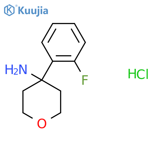 4-(2-Fluorophenyl)oxan-4-amine hydrochloride structure