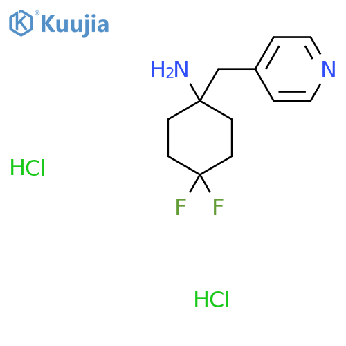 4,4-Difluoro-1-(pyridin-4-ylmethyl)cyclohexan-1-amine dihydrochloride structure