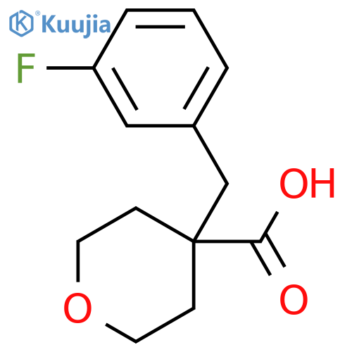 4-(3-Fluorophenyl)methyloxane-4-carboxylic Acid structure