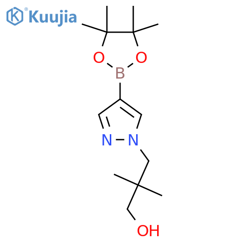 2,2-Dimethyl-3-(4-(4,4,5,5-tetramethyl-1,3,2-dioxaborolan-2-yl)-1H-pyrazol-1-yl)propan-1-ol structure