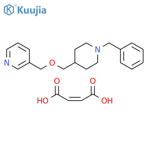 Pyridine, 3-[[[1-(phenylmethyl)-4-piperidinyl]methoxy]methyl]-, (2Z)-2-butenedioate (1:1) structure