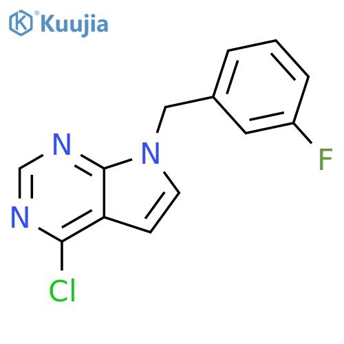 7-(3-Fluorobenzyl)-4-chloro-7h-pyrrolo2,3-Dpyrimidine structure