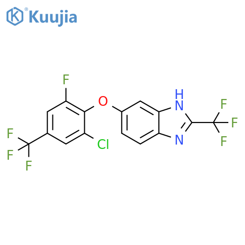 1H-Benzimidazole,5-[2-chloro-6-fluoro-4-(trifluoromethyl)phenoxy]-2-(trifluoromethyl)- structure