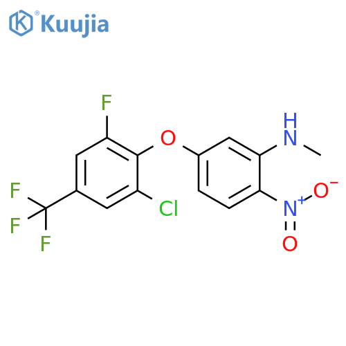 Benzenamine,5-[2-chloro-6-fluoro-4-(trifluoromethyl)phenoxy]-N-methyl-2-nitro- structure