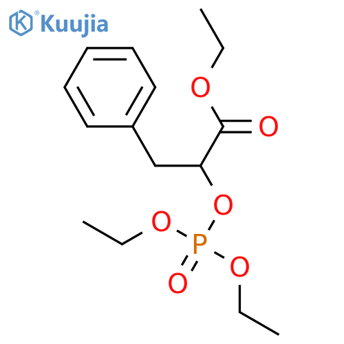 Benzenepropanoic acid, α-[(diethoxyphosphinyl)oxy]-, ethyl ester structure