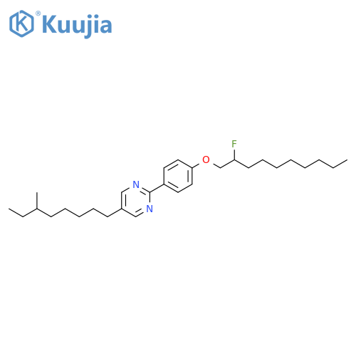Pyrimidine, 2-[4-[(2-fluorodecyl)oxy]phenyl]-5-(6-methyloctyl)- structure
