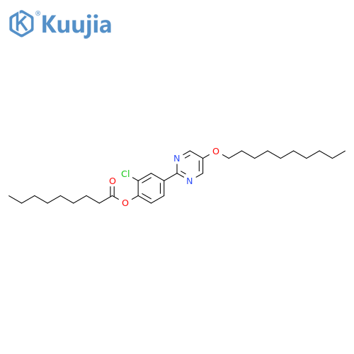 Nonanoic acid, 2-chloro-4-[5-(decyloxy)-2-pyrimidinyl]phenyl ester structure