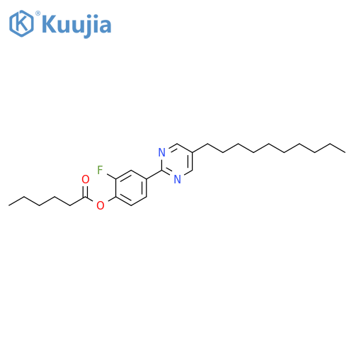 Hexanoic acid, 4-(5-decyl-2-pyrimidinyl)-2-fluorophenyl ester structure