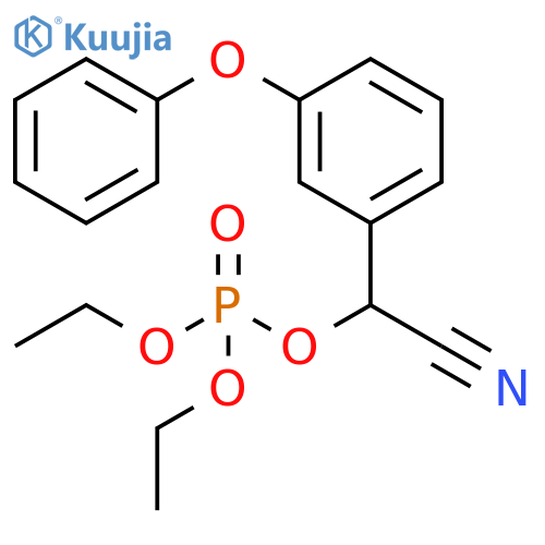 Phosphoric acid, cyano(3-phenoxyphenyl)methyl diethyl ester structure