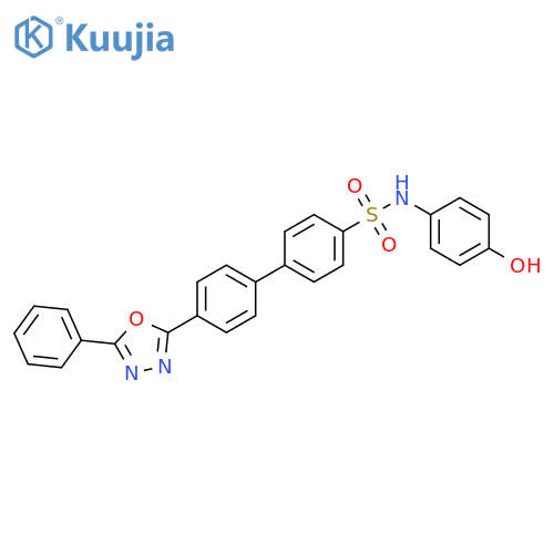 [1,1'-Biphenyl]-4-sulfonamide,N-(4-hydroxyphenyl)-4'-(5-phenyl-1,3,4-oxadiazol-2-yl)- structure
