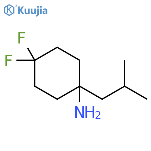 4,4-difluoro-1-(2-methylpropyl)cyclohexan-1-amine structure
