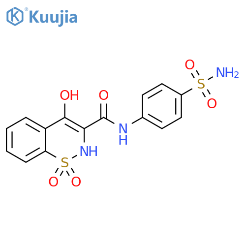 2H-1,2-Benzothiazine-3-carboxamide,N-[4-(aminosulfonyl)phenyl]-4-hydroxy-, 1,1-dioxide structure