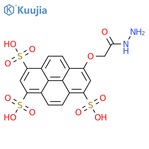 Acetic acid, 2-[(3,6,8-trisulfo-1-pyrenyl)oxy]-, hydrazide structure
