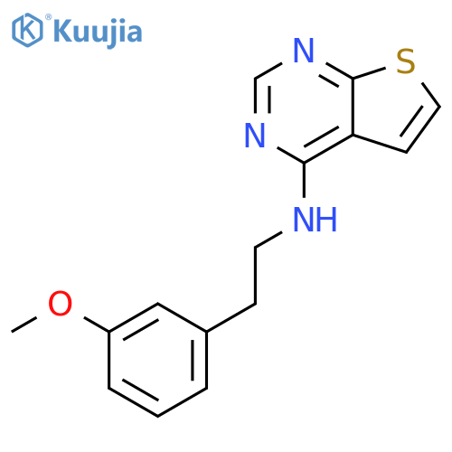 Thieno[2,3-d]pyrimidin-4-amine, N-[2-(3-methoxyphenyl)ethyl]- structure