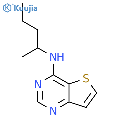 Thieno[3,2-d]pyrimidin-4-amine, N-(1-methylbutyl)- structure