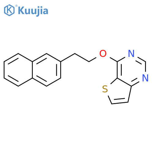 Thieno[3,2-d]pyrimidine, 4-[2-(2-naphthalenyl)ethoxy]- structure