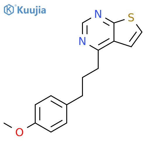 Thieno[2,3-d]pyrimidine, 4-[3-(4-methoxyphenyl)propyl]- structure