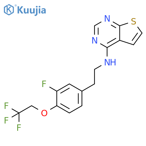 Thieno[2,3-d]pyrimidin-4-amine, N-[2-[3-fluoro-4-(2,2,2-trifluoroethoxy)phenyl]ethyl]- structure