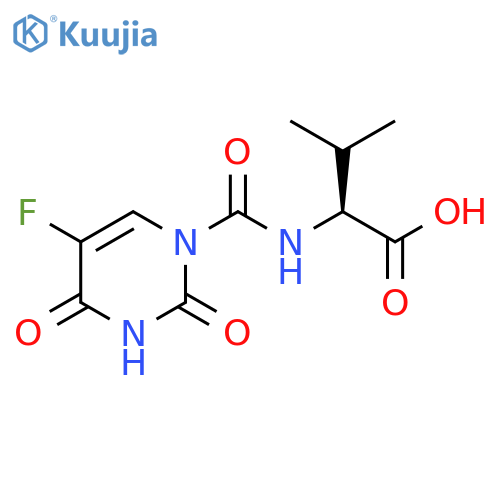 L-Valine, N-[(5-fluoro-3,4-dihydro-2,4-dioxo-1(2H)-pyrimidinyl)carbonyl]- structure
