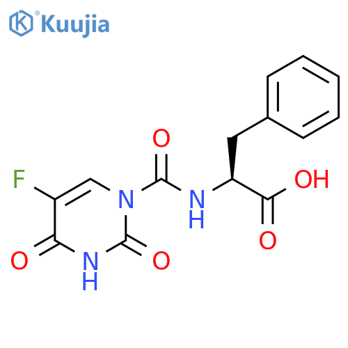 L-Phenylalanine,N-[(5-fluoro-3,4-dihydro-2,4-dioxo-1(2H)-pyrimidinyl)carbonyl]- structure
