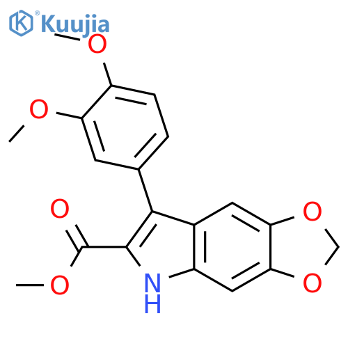 5H-1,3-Dioxolo[4,5-f]indole-6-carboxylic acid,7-(3,4-dimethoxyphenyl)-, methyl ester structure