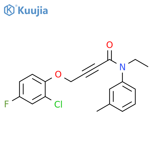 2-Butynamide, 4-(2-chloro-4-fluorophenoxy)-N-ethyl-N-(3-methylphenyl)- structure