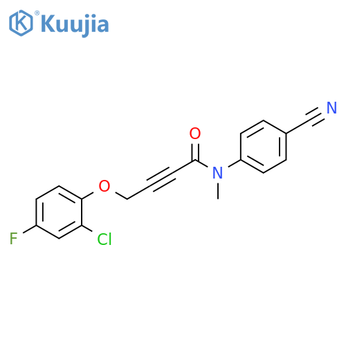 2-Butynamide,4-(2-chloro-4-fluorophenoxy)-N-(4-cyanophenyl)-N-methyl- structure