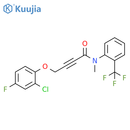 2-Butynamide,4-(2-chloro-4-fluorophenoxy)-N-methyl-N-[2-(trifluoromethyl)phenyl]- structure