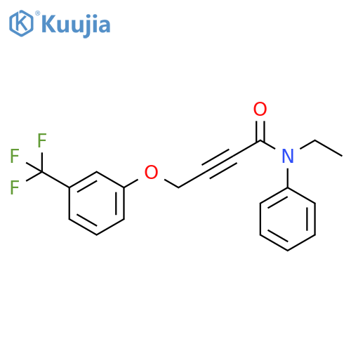 2-Butynamide, N-ethyl-N-phenyl-4-[3-(trifluoromethyl)phenoxy]- structure