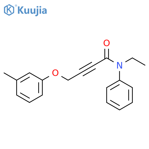 2-Butynamide, N-ethyl-4-(3-methylphenoxy)-N-phenyl- structure