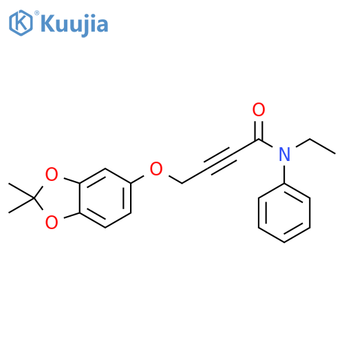2-Butynamide,4-[(2,2-dimethyl-1,3-benzodioxol-5-yl)oxy]-N-ethyl-N-phenyl- structure