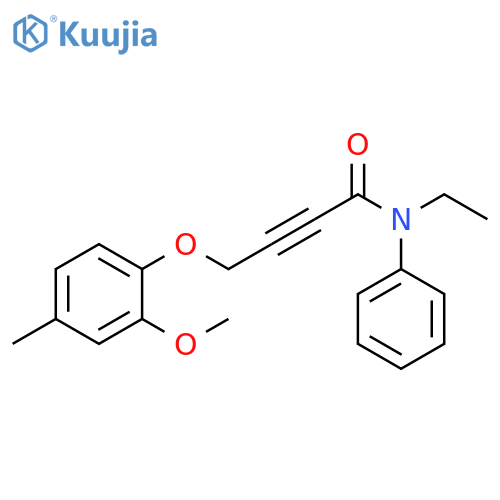 2-Butynamide, N-ethyl-4-(2-methoxy-4-methylphenoxy)-N-phenyl- structure