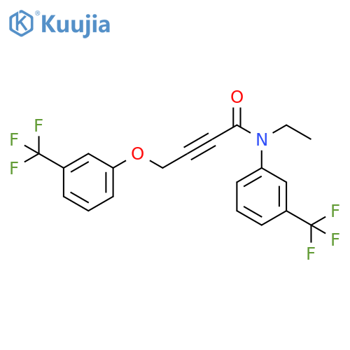 2-Butynamide,N-ethyl-4-[3-(trifluoromethyl)phenoxy]-N-[3-(trifluoromethyl)phenyl]- structure