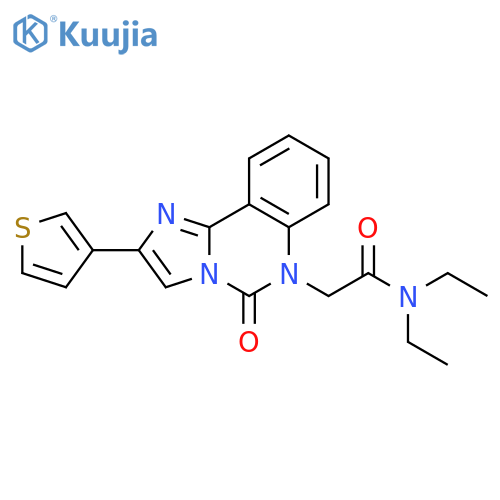 Imidazo[1,2-c]quinazoline-6(5H)-acetamide,N,N-diethyl-5-oxo-2-(3-thienyl)- structure