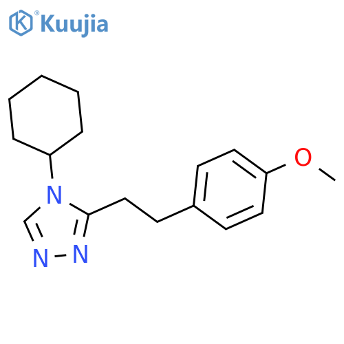 4H-1,2,4-Triazole, 4-cyclohexyl-3-[2-(4-methoxyphenyl)ethyl]- structure