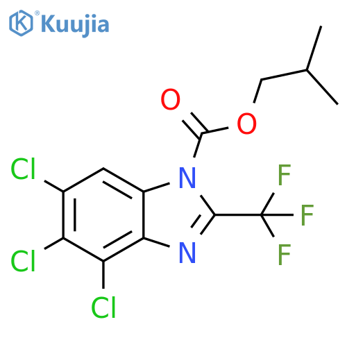 1H-Benzimidazole-1-carboxylic acid, 4,5,6-trichloro-2-(trifluoromethyl)-,2-methylpropyl ester structure