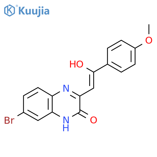 7-Bromo-3-[2-(4-methoxy-phenyl)-2-oxo-ethylidene]-3,4-dihydro-1H-quinoxalin-2-one structure