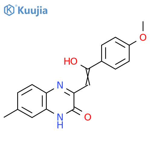 3-[2-Hydroxy-2-(4-methoxyphenyl)ethenyl]-7-methyl-1H-quinoxalin-2-one structure