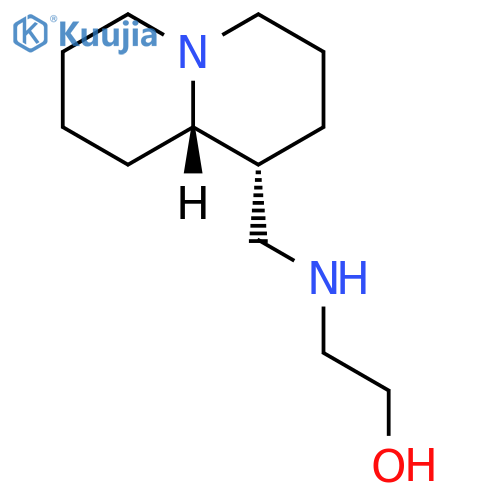 2-((((1S,9aR)-octahydro-1H-quinolizin-1-yl)methyl)amino)ethanol structure