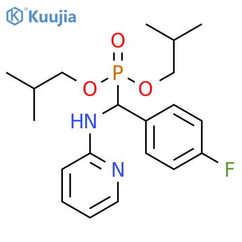Phosphonic acid, [(4-fluorophenyl)(2-pyridinylamino)methyl]-,bis(2-methylpropyl) ester structure