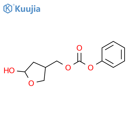 Carbonic acid, phenyl (tetrahydro-5-hydroxy-3-furanyl)methyl ester structure