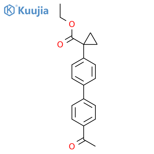 Ethyl 1-(4'-acetyl-[1,1'-biphenyl]-4-yl)cyclopropanecarboxylate structure