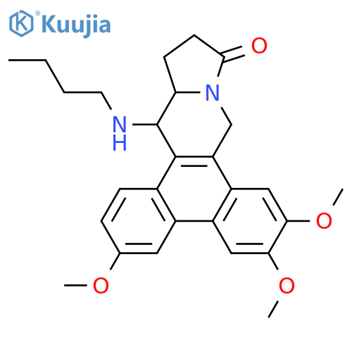 Dibenzo[f,h]pyrrolo[1,2-b]isoquinolin-11(9H)-one, 14-(butylamino)-12,13,13a,14-tetrahydro-3,6,7-trimethoxy-, (13aR,14R)- structure