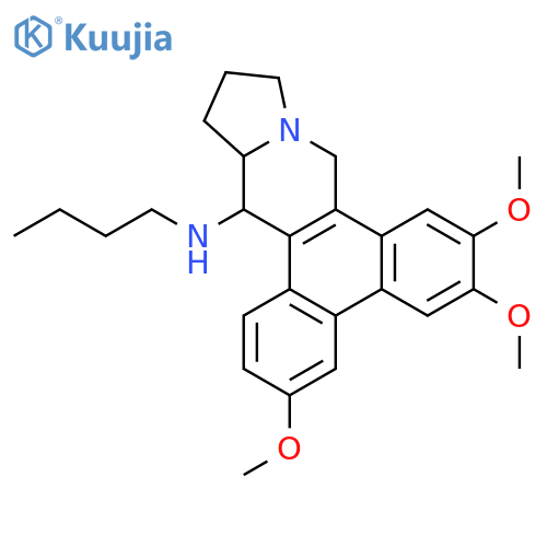 Dibenzo[f,h]pyrrolo[1,2-b]isoquinolin-14-amine, N-butyl-9,11,12,13,13a,14-hexahydro-3,6,7-trimethoxy-, (13aS,14S)- structure